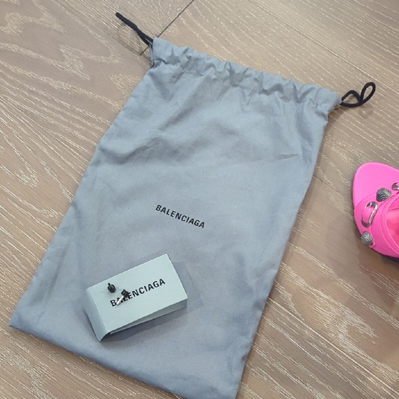 Balenciaga Vibrant Pink Strappy Heels, Size 9 - Picture 7 of 7